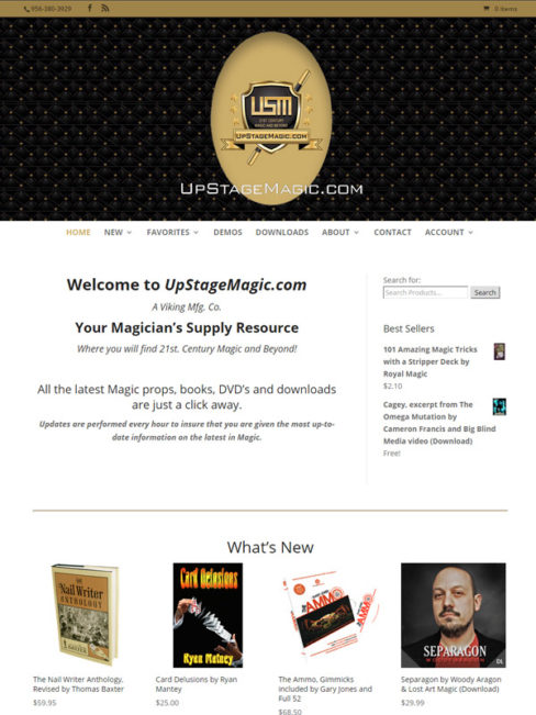 UpStage Magic website screenshot designed by Quality Magic Sites.