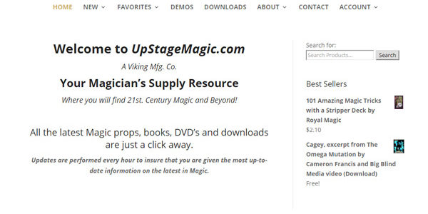 UpStage Magic website screenshot designed by Quality Magic Sites.