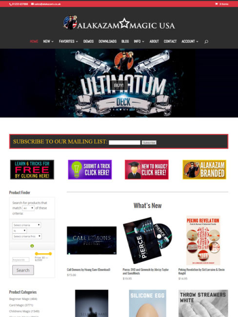 Alakazam Magic USA Website