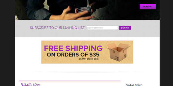 Magic and Such website home page.