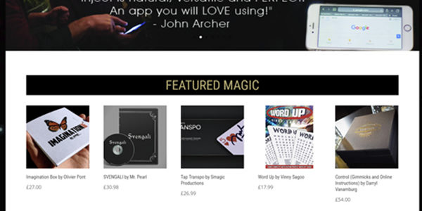 Magicbox UK magic website created by Quality Magic Sites