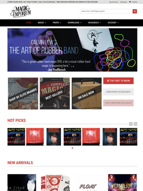 The Magic Emporium Website sells Murphy's Magic and was build by Quality Magic Sites