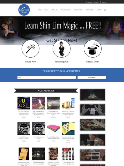 New website built for magic dealers called Cybervent Magic